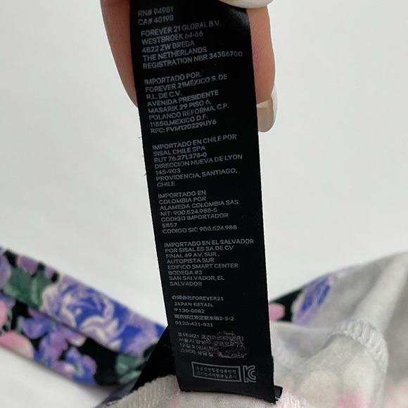 Forever 21 Purple Floral Crop Top Small - Picture 12 of 12